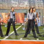 Southwind Drum & Bugle Corps, of Mobile, Alabama, performs Aug. 4 at Tournament of Drums, held for the first time at Prairie High School in Cedar Rapids. CREDIT CINDY HADISH