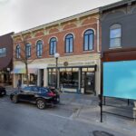 A portion of Dubuque Street facing south toward Washington Street.