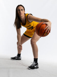 Iowa Hawkeyes guard Caitlin Clark (22) during the team photo shoot Wednesday, October 4, 2023 at Carver-Hawkeye Arena. 