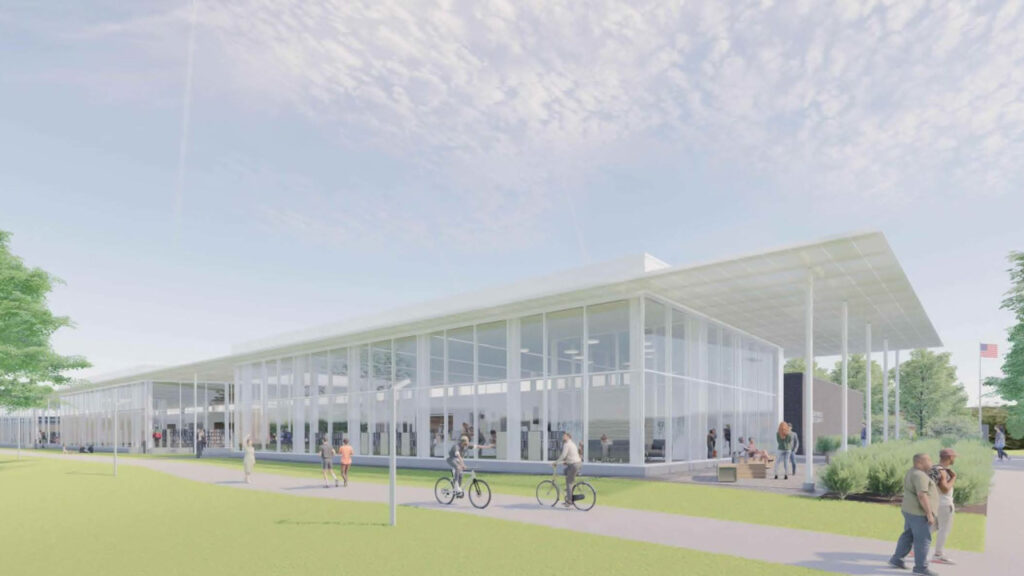 Cedar Rapids westside library rendering 1
