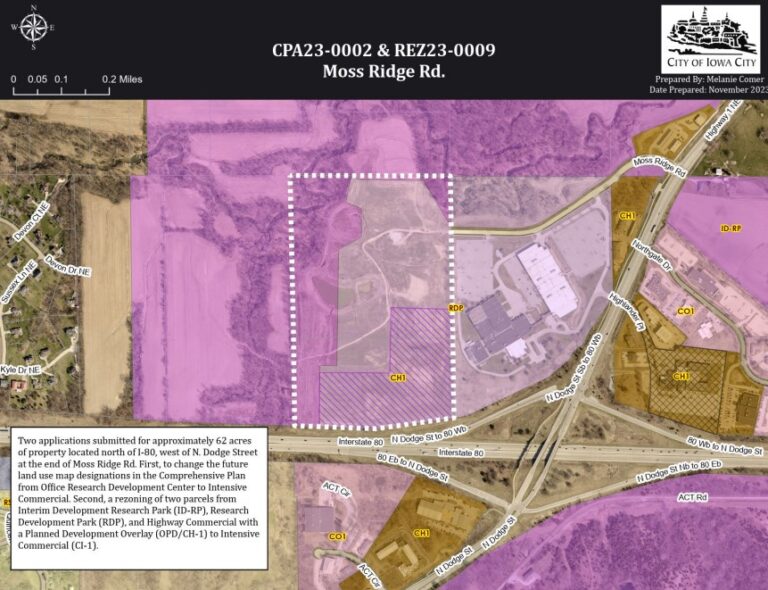 Iowa City lot, Moss Ridge, is seeking to rezone