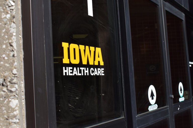 New door decals unveiled as UIHC takes on Mercy Iowa City operations.