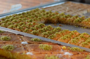 Trays of baklava and other desserts are available in a special room inside Vytyl in Cedar Rapids. CREDIT CINDY HADISH