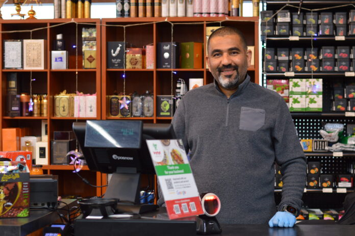 Vytyl President Mohamed Mahmoud is shown inside the store at the Edgewood Plaza Shopping Center.