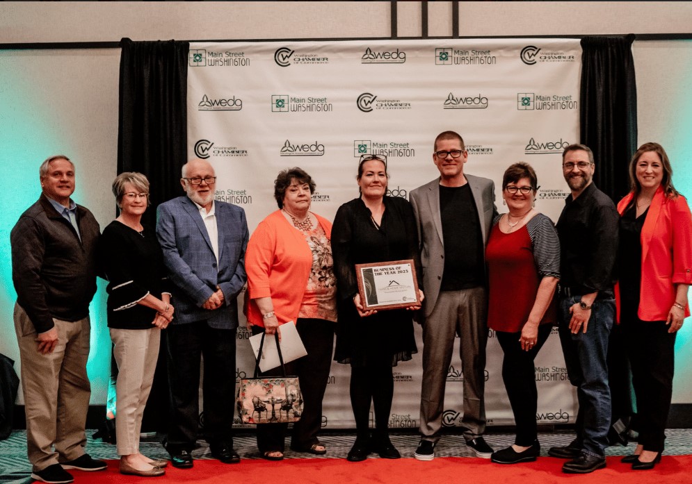 Members of the Farm & Home Mutual Insurance Association attend the Greater Washington Business Partnership Annual Dinner on March 25.