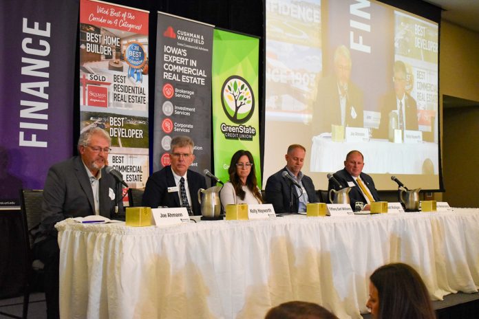 Panelists at the 2024 CBJ Commercial Real Estate Symposium. CREDIT ANNIE SMITH BARKALOW