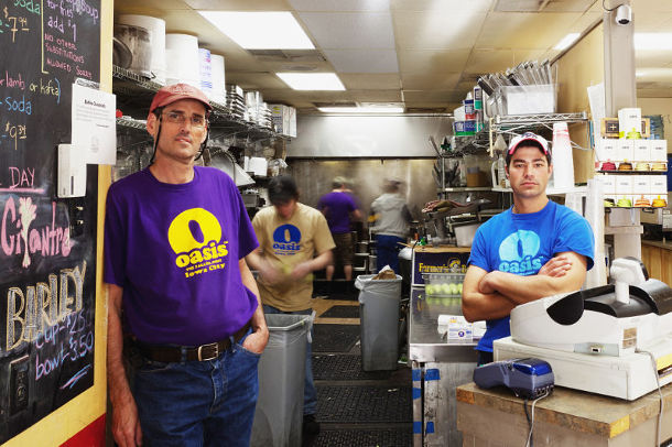 Oasis Street Food owners Naftaly Stramer and Ofer Sivan. CREDIT OASIS STREET FOOD