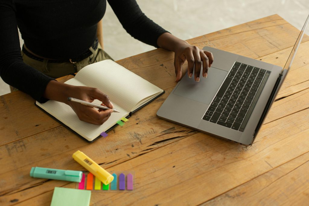 hands on a computer keyboard, black-owned business, working