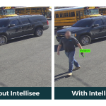 A comparison graphic showing Intellisee's capabilities. The Coralville company recently announced a partnership with AtlasIED, a company specializing in the commercial audio and security industries.