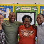Dream City collaborators (l-r): Angie Jordan, executive director of South of 6 Iowa City Business District; Simeon Talley, founding partner of Community Development Strategies and project coordinator with Dream City; Tasha Lard, founder and CEO at M.O.G.U.L Consulting and owner of JD Beauty Supply; and Frederick Newell, founder and executive director of Dream City.