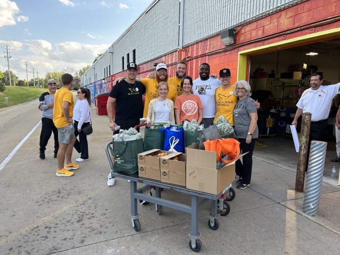 Field to Family kicks off its Online Market season the week of Earth Day. Pictured: Online Market food drive in September 2023, hosted by CommUnity Crisis Services.