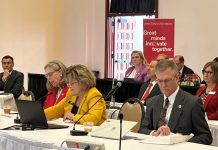 State universities eliminate, reorganize DEI offices to meet Regents directives Iowa State University President Wendy Wintersteen, University of Iowa President Barbara Wilson and University of Northern Iowa President Mark Nook. from left, speak to the Iowa Board of Regents April 25, 2024. (Photo by Brooklyn Draisey/Iowa Capital Dispatch)