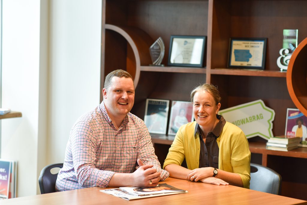 Charlie Nusser (left) and Anna Moyers Stone will host The Downtown Dish, a new monthly podcast. CREDIT JESSICA ABDONEY/ UPLOAD MEDIA GROUP
