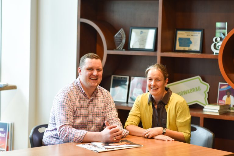 Charlie Nusser (left) and Anna Moyers Stone will host The Downtown Dish, a new monthly podcast. CREDIT JESSICA ABDONEY/ UPLOAD MEDIA GROUP