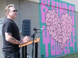 Mental health mural Van Holmgren Cedar Rapids