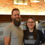 Ed and Isabella Santoro stand behind the bar of Northside Diner in Washington.