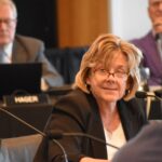 University of Iowa president Barbara Wilson at the Iowa Board of Regents meeting, June 13.