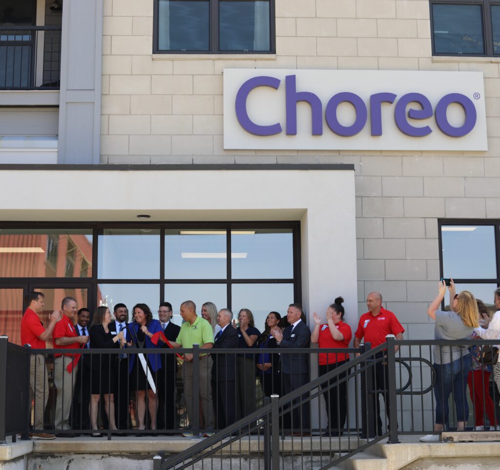 Choreo leadership and CRMEA officials held a ribbon cutting for Choreo's new location in early June. CREDIT CHOREO