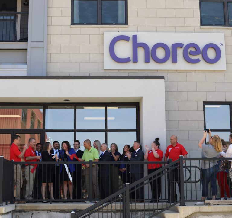 Choreo leadership and CRMEA officials held a ribbon cutting for Choreo's new location in early June. CREDIT CHOREO