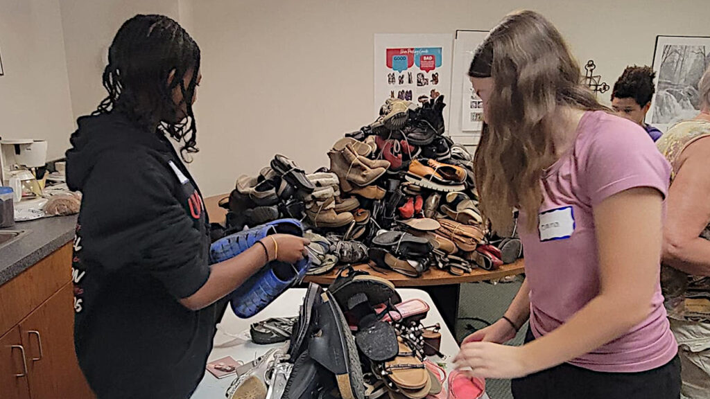 His Hands shoe drive collection
