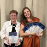 QCBJ Editor Jennifer DeWitt and CBJ Editor Alexandra Olsen display the Corridor Media Group's AABP 2024 Editorial Excellence Awards.