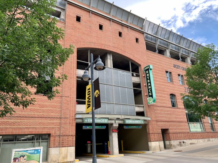 Parking ramp in Iowa City.