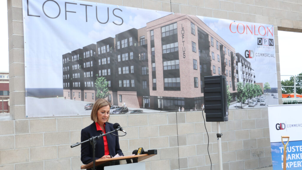 Kim Reynolds NewBo Loftus groundbreaking