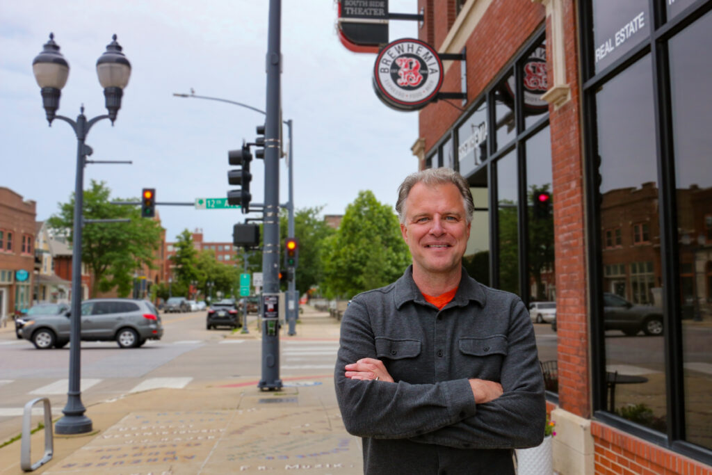 Steve Shriver stands outside of Brewhemia, located at 1202 Third St. in southeast Cedar Rapids. LocoCR