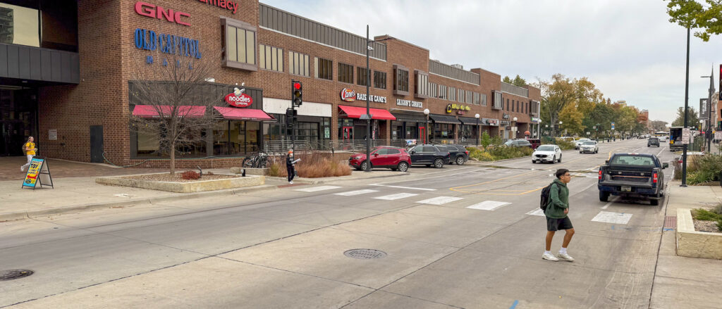 Exterior of the Old Capitol Town Center.