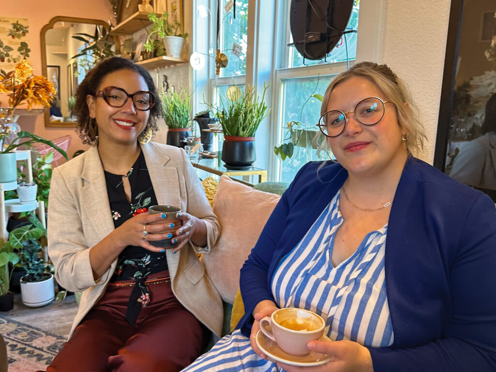Tamara Marcus and Sarah Blais pose for a portrait.
