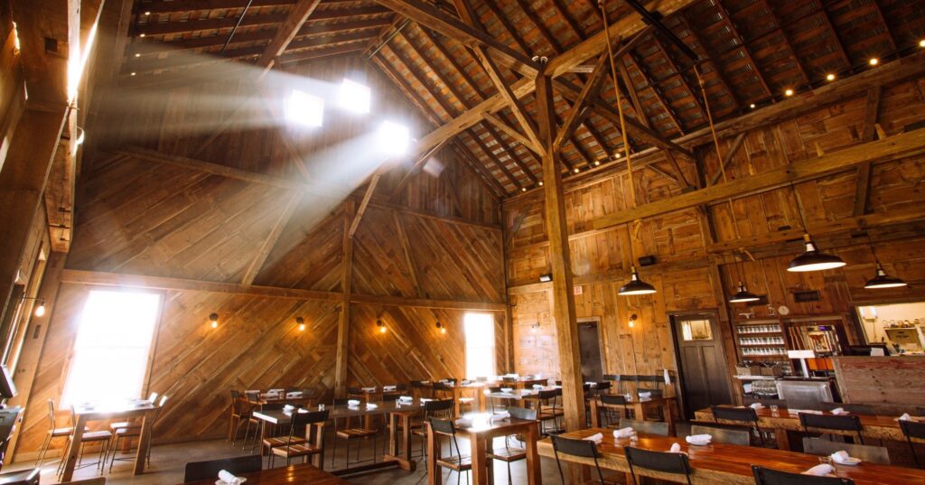 A view of the dining area inside Wilson's Ciderhouse in Iowa City.