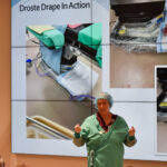 Operating Room nurse Jill Droste pitches her Droste Drape at the Nurse Innovators seminar and pitch competition Nov. 14 at the UI Health Care Medical Center. Her idea won first place and $20,000. CREDIT ANNIE SMITH BARKALOW