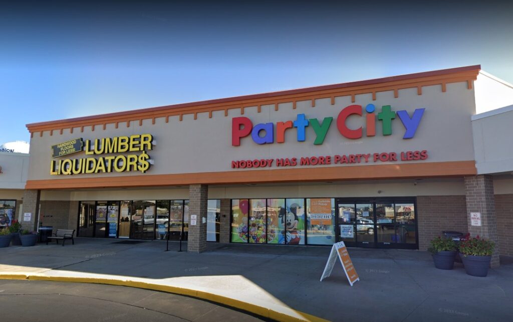 Party City's Marion location at 1420 Twixt Town Rd. in Collins Road Square shopping center.
