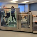 A patient uses the new HydroWorx aquatic therapy machine at St. Luke's hospital. CREDIT ST LUKE'S