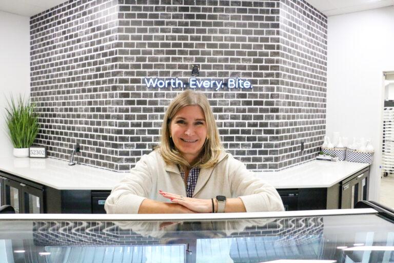 Cheryl Maloney at the front counter of The Eat Shop’s new location in Uptown Marion. The bakery, at 1107 Seventh Ave., is set to open Feb. 1. CREDIT RICHARD PRATT