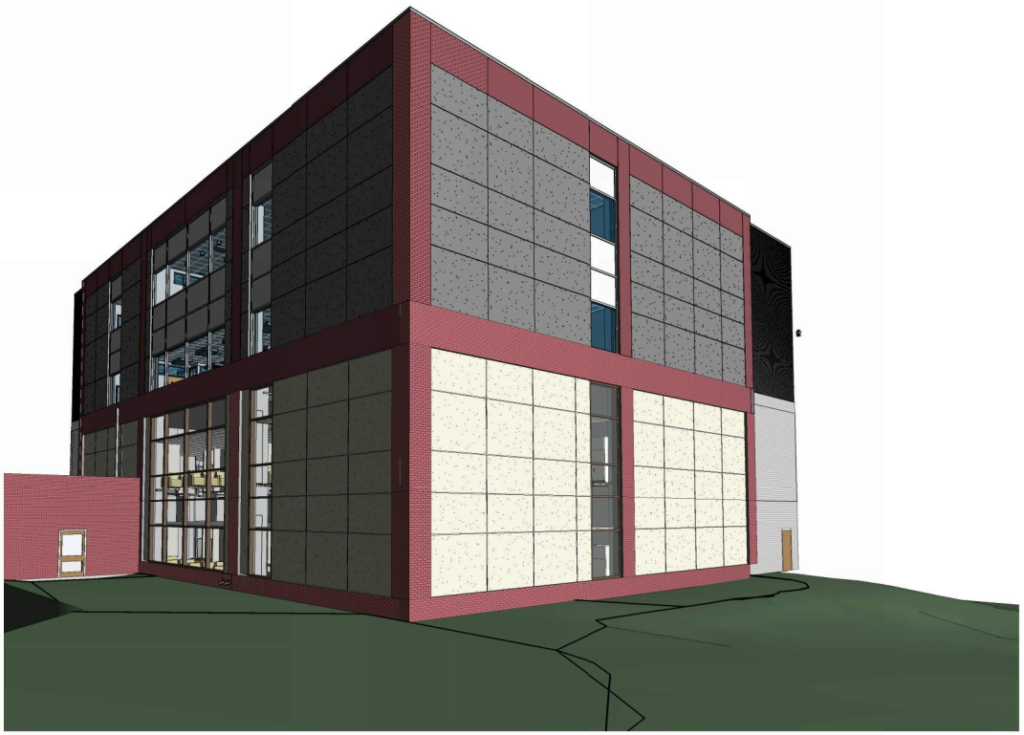 A rendering of the ICVAHCS addition, which will add 27,500 feet and two additional floors to accommodate the Women's Health Clinic, in addition to other specialty services.