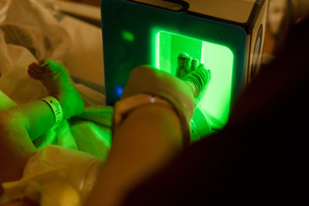 CertaScan technology allows for the digital scanning of newborn footprints to provide a permanent identification record.