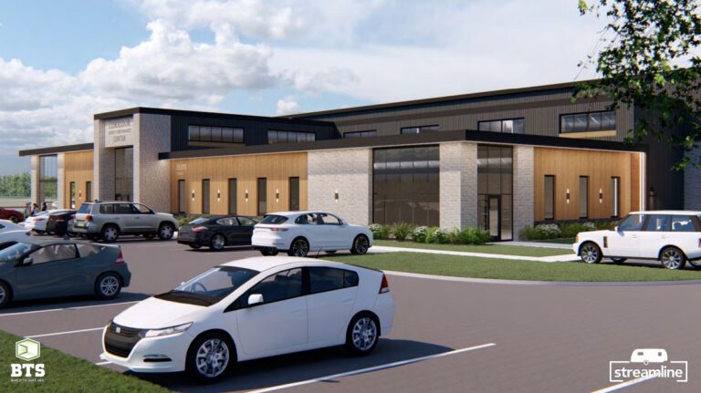 A rendering of the proposed Corridor Sports Performance Center. The development is spearheaded by former Hawkeye basketball player Kenyon Murray.