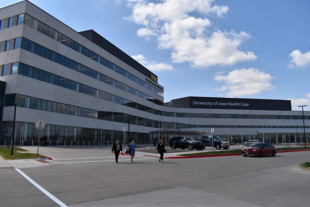 University of Iowa Health Care Medical Center North Liberty at 701 W. Forevergreen Rd. The 469,000-square-foot facility opens April 28.