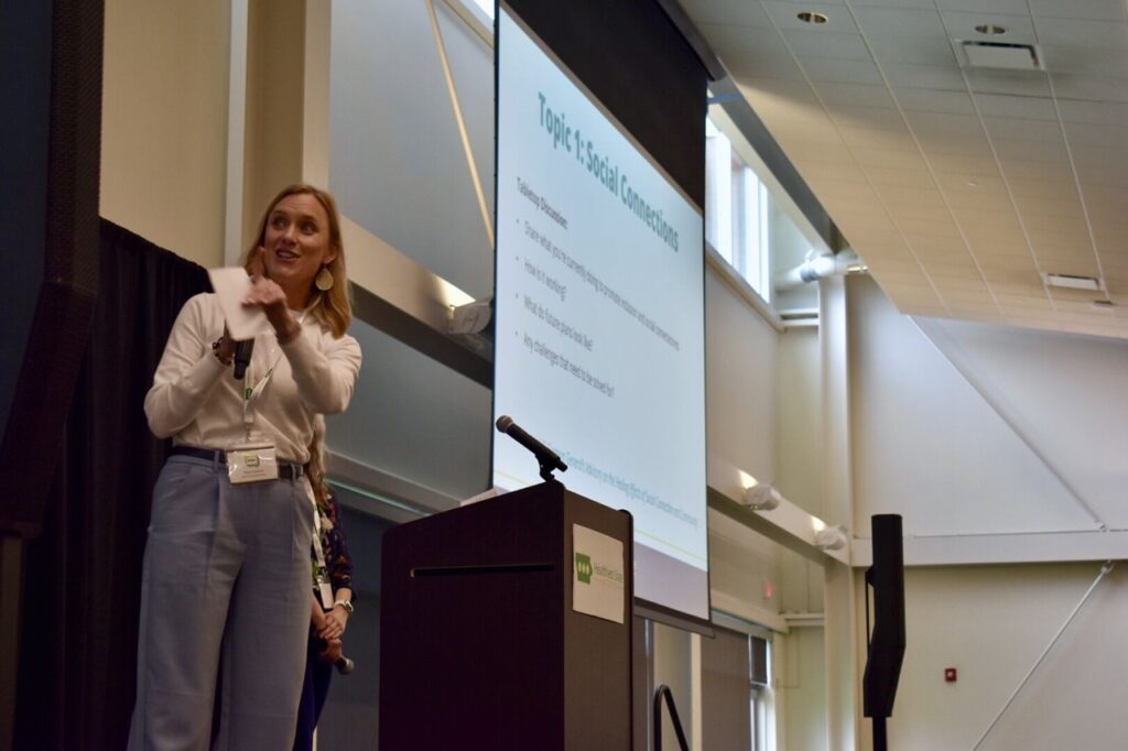 Megan Hammes of Hammes Homestead and Consulting leads a Mental Health First Aid training course for industry leaders. Ms. Hammes is leading a workshop at MERGE in Iowa City May 6 and 7.