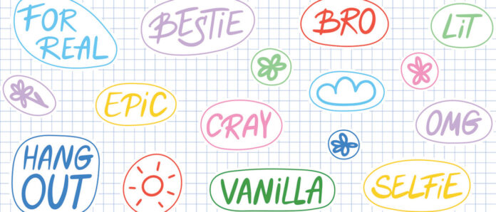 Set of ad slang words Set of ad slang words