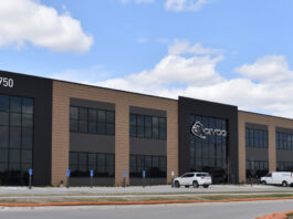 CIVCO Medical Solutions' new headquarters at 750 Lois Lane houses modern office spaces, product demonstration and training areas, and a fitness gym.