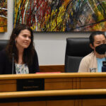 Coralville Mayor Meghann Foster (left) and council member Hai Huynh pictured May 13, 2025.