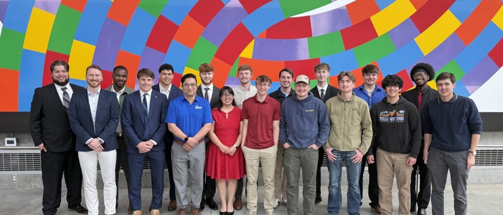 Participants of the 2025 John Pappajohn Student Entrepreneurial Venture Competition at the University of Iowa Pappajohn Education and Events Center in Des Moines April 25.
