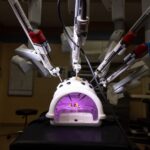 One of three, new da Vinci 5 robotic-assisted surgical systems the University of Iowa Health Care is implementing. The university estimates this will double its capacity for robotic-assisted minimally invasive procedures.