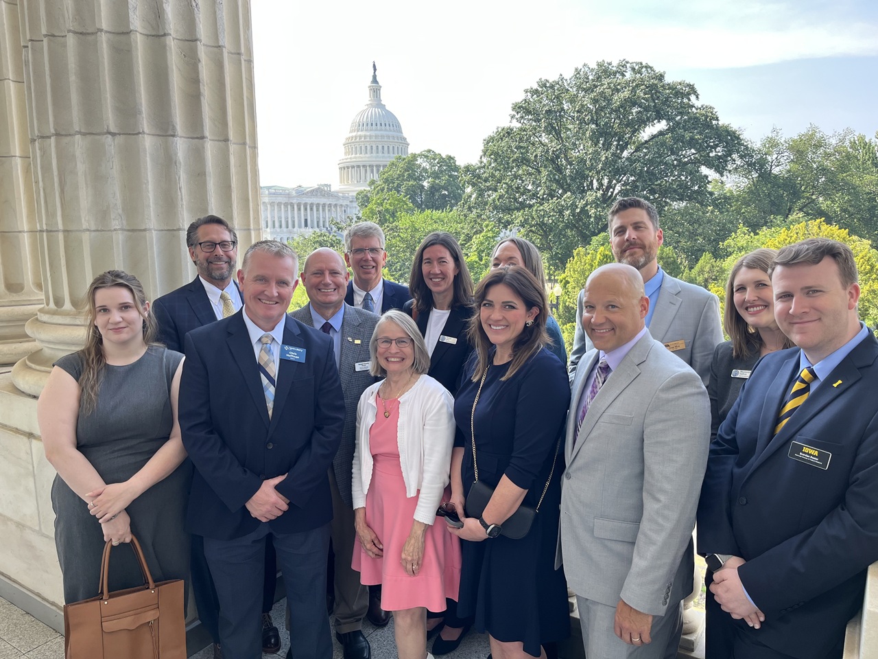 Economic and civic leaders from the Iowa Corridor pose with Representative Mariannette Miller-Meeks during the D.C. Fly-In.