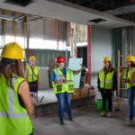 A small group of community leaders toured the Centennial Park project on Wednesday, June 4, getting an early look at North Liberty’s upcoming event venue. CREDIT ALEXANDRA OLSEN