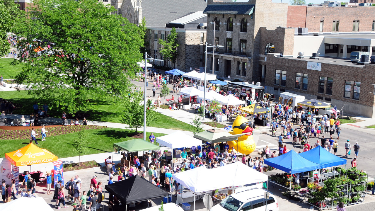 Downtown Farmers Market aerial photo Downtown Farmers Market aerial photo