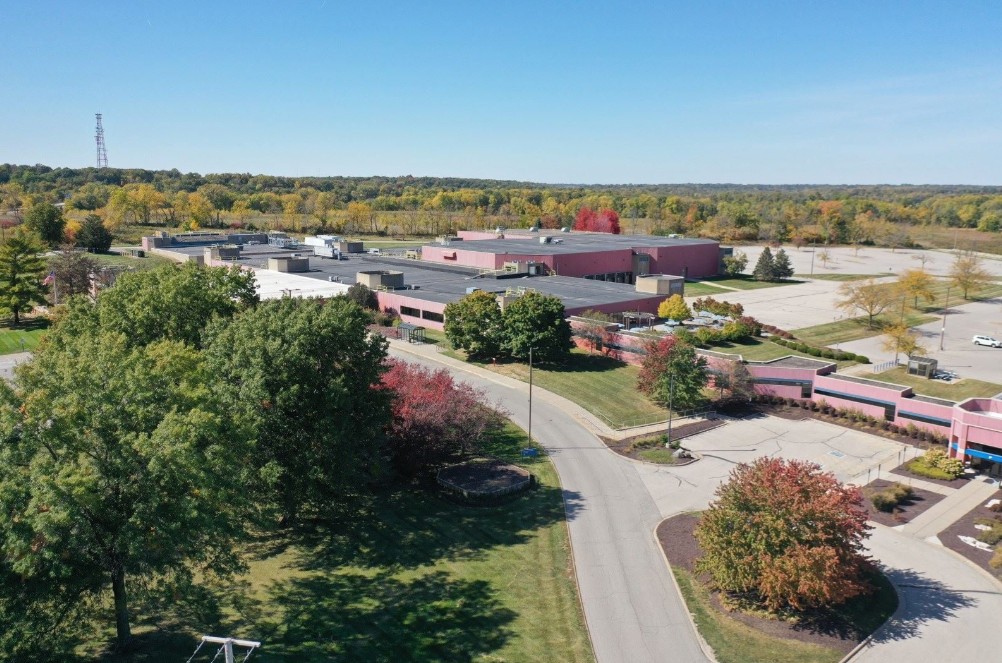 Aerial view of the former Pearson campus at 2510 N. Dodge St. in Iowa City.