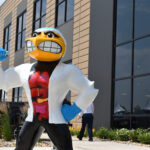 Herky strikes a pose outside of CIVCO Medical Solutions Friday, June 6.